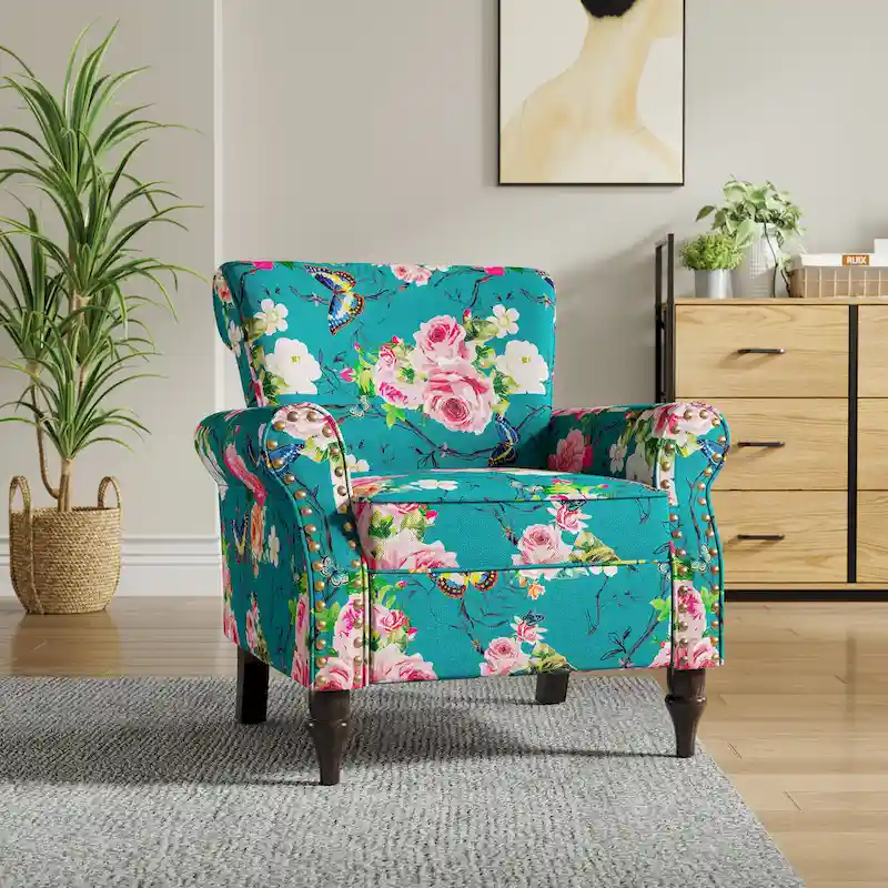 Living Room Armchair with Nailhead Trim - 29.9 W x 29.9 H x 32.9 D