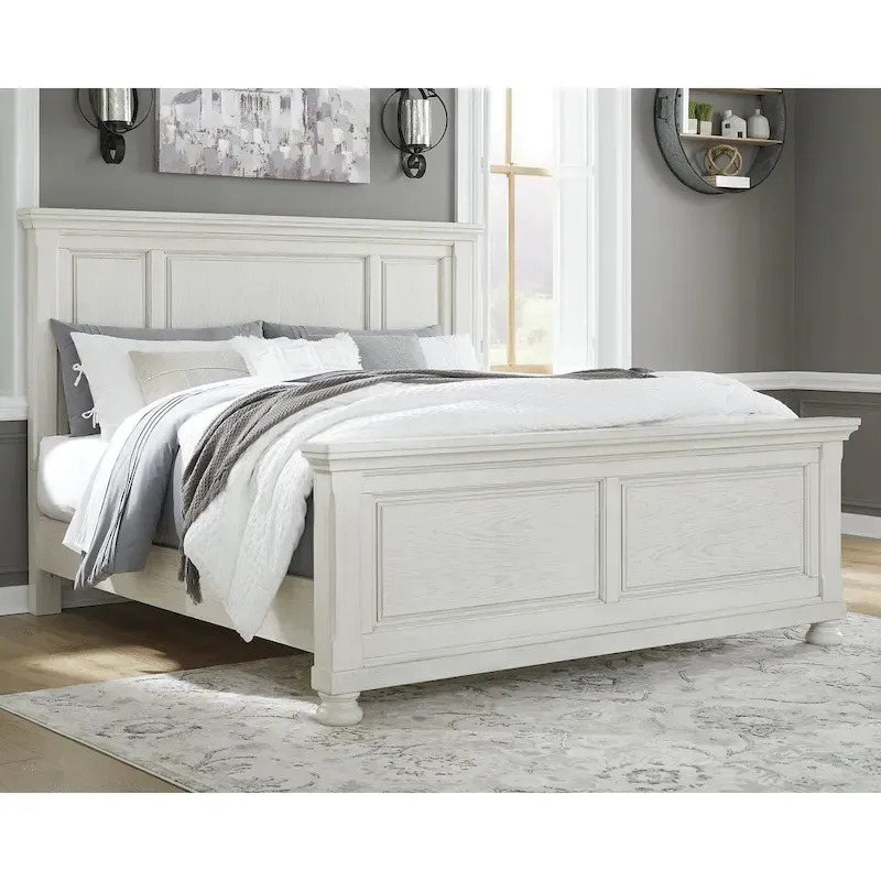 Signature Design by Ashley Robbinsdale Antique White Panel Bed