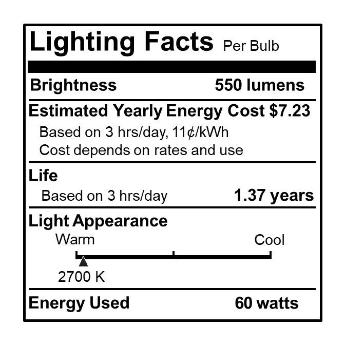 Bulbrite Pack of (6) 60 Watt Dimmable Half Gold A19 Incandescent Light Bulbs with Medium (E26) Base, 2700K Warm White Light