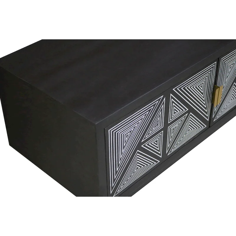 Bidi Mid-Century Modern 56-inch Wood 2-Open Shelf TV Stand by Furniture of America