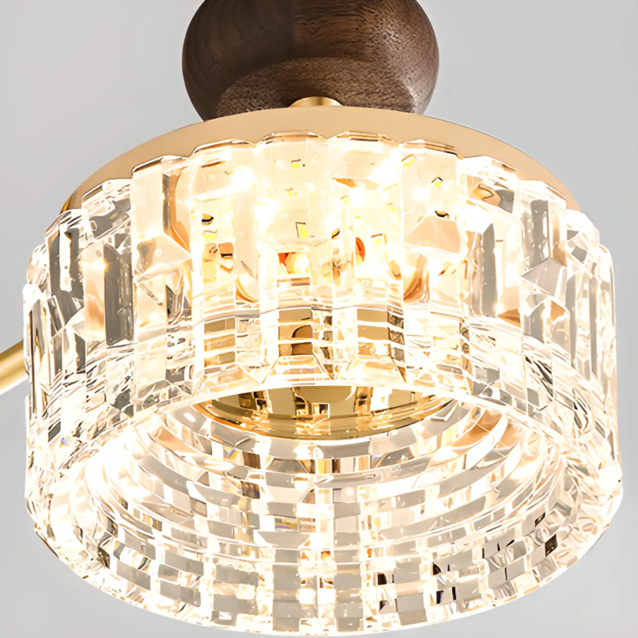 2 Tiers Clear Shade Hanging Light