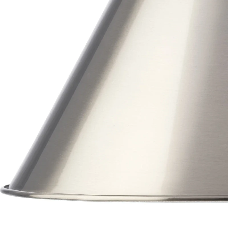 Hinton Collection One-Light Brushed Nickel Modern Farmhouse Pendant - 16 in x 16 in x 14 in