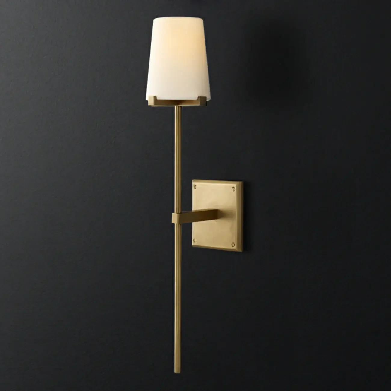 Modern Gold Bathroom Vanity Light with Clear Glass Shade