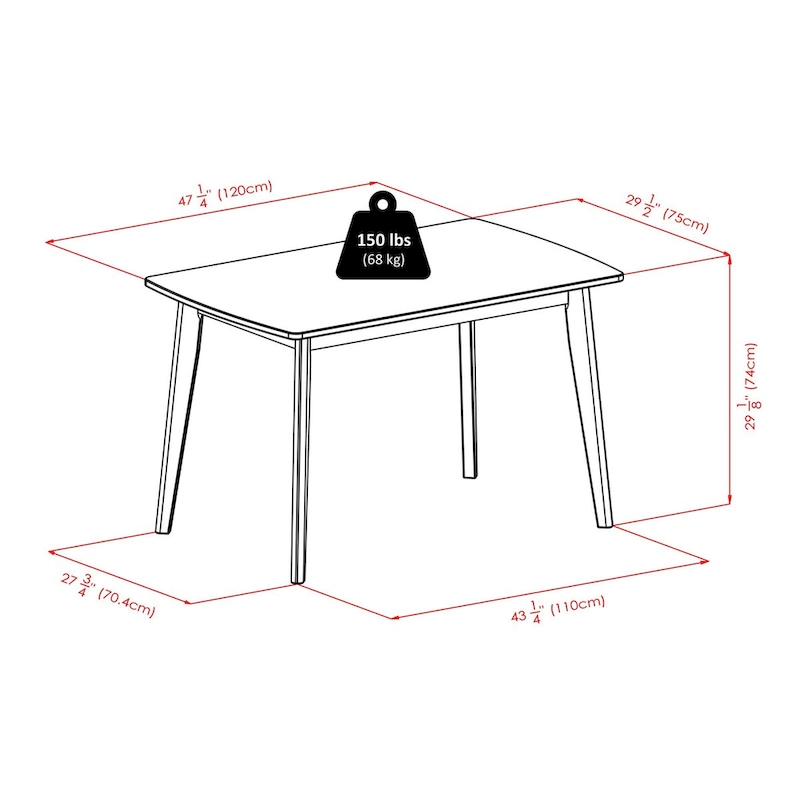 Shaye Dining Table with Slat-back Chairs
