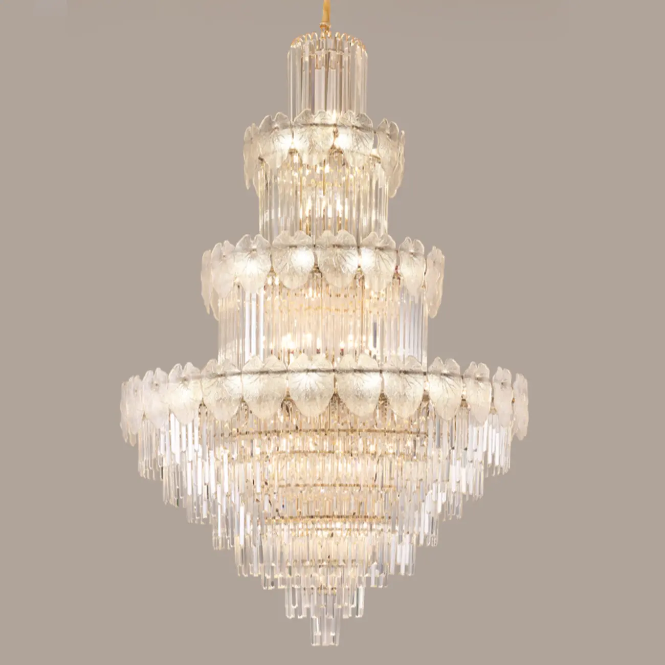 Luxury Crystal Round Chandelier with Elegant Tiered Design