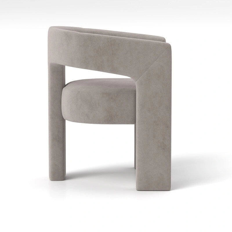 SEYNAR Modern Glam Velvet Upholstered Dining Chair, Open-Back Accent Chair