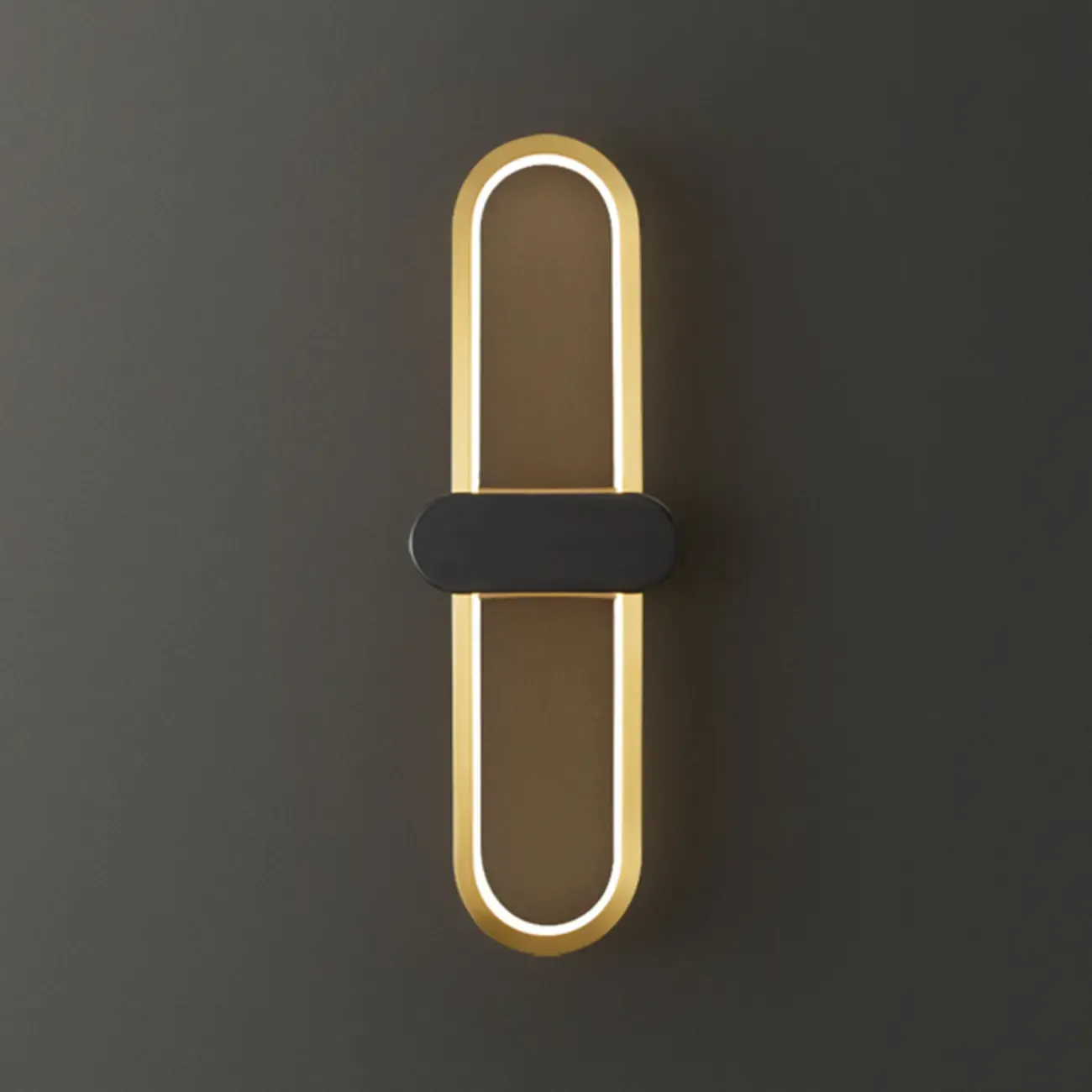 Modern Oval Wall Vanity Light with Silica Gel Shade