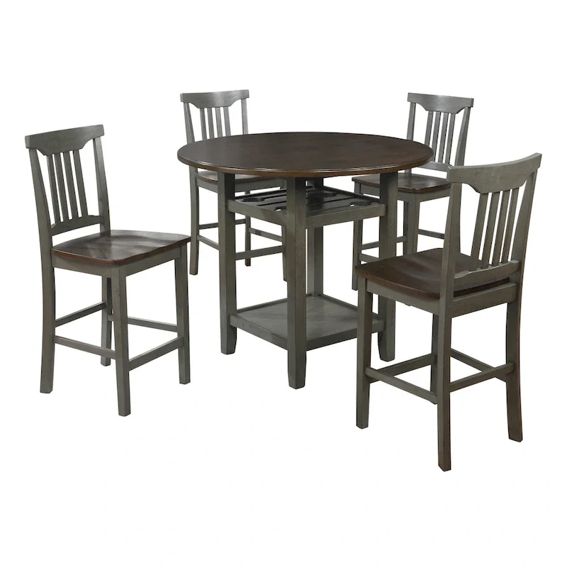 Simmons Antique White and Brown 5-piece Dining Set