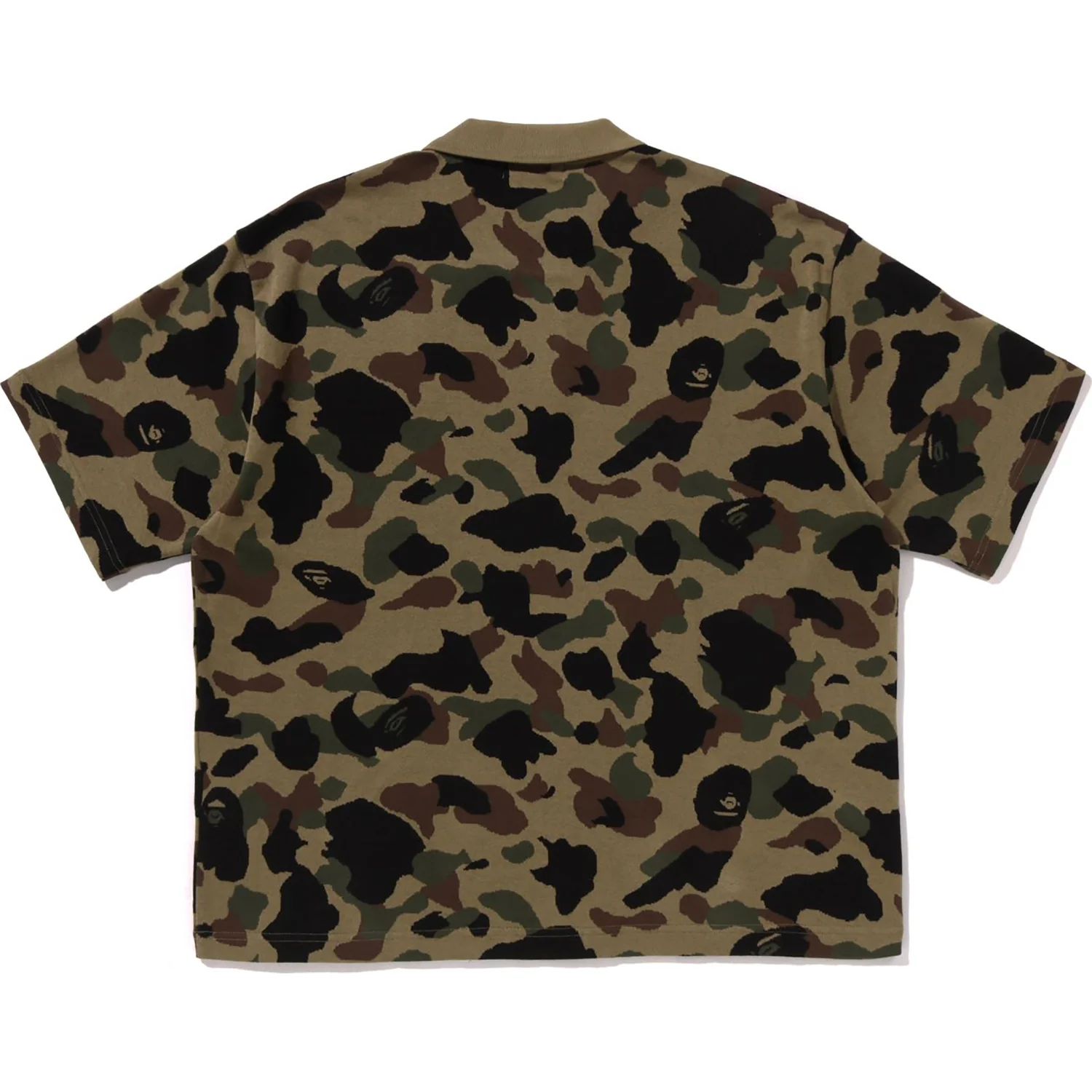 1ST CAMO JACQUARD LOGO RELAXED FIT POLO SHIRT MENS