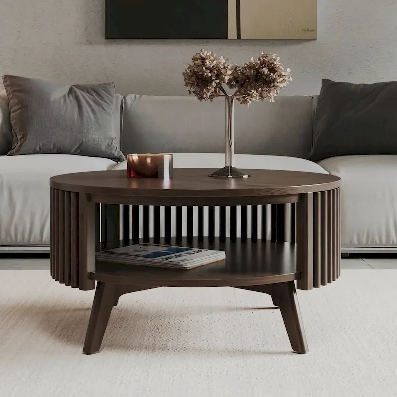 Sierra Mid Century Modern Coffee Table with Storage