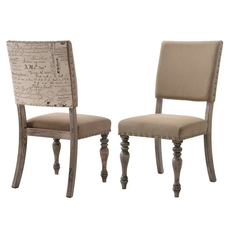 Roundhill Furniture Birmingham Nailhead 6-piece Dining Set