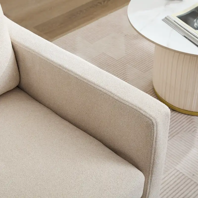 29.92 Chenille Swivel Accent Chair with Removable Cushion