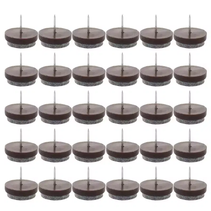 Unique Bargains Nail on Felt Furniture Table Chair Leg Pads 27mm/1 Pack of 30