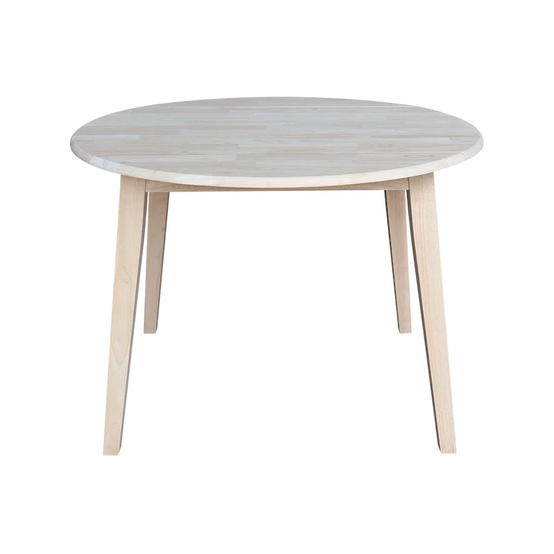 42 in. Solid Wood Round Dual Drop Leaf Table