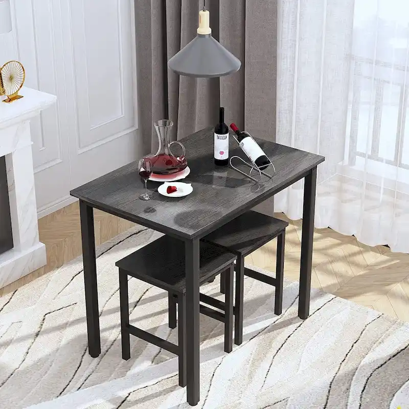 Small Dining Table Set for 2, Home Kitchen Furniture Perfect Choice, Compact and Durable, Easy Assembly