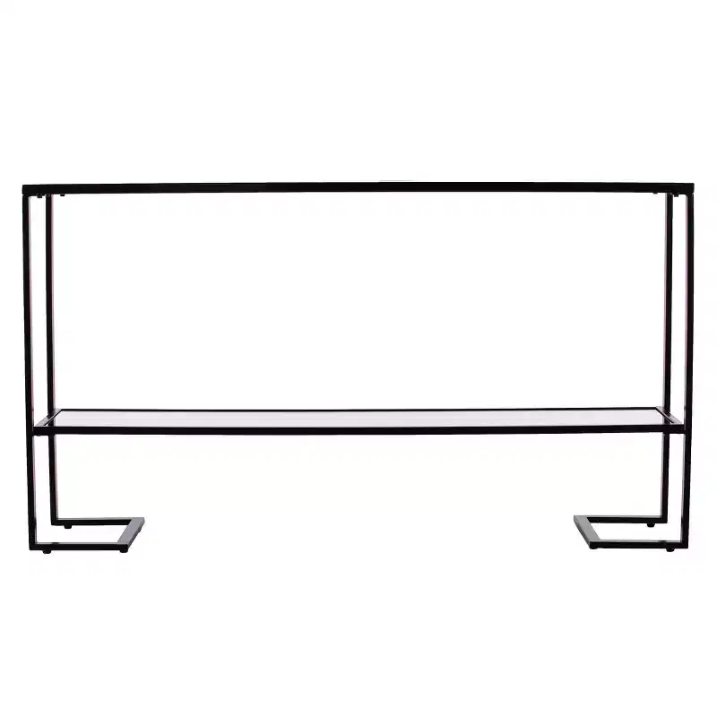 Horten Glam Narrow Console Table - Black - SEI
