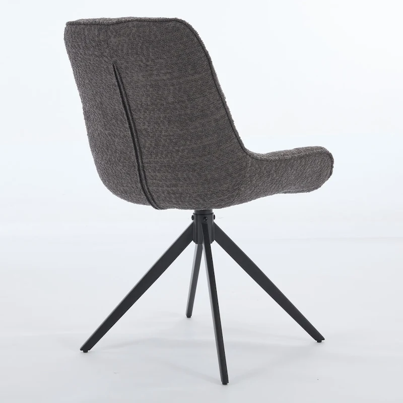 XINMICS Swivel Dining Chairs, Boucle Upholstered Accent Chairs Living Room Chairs Desk Office Arm Chair