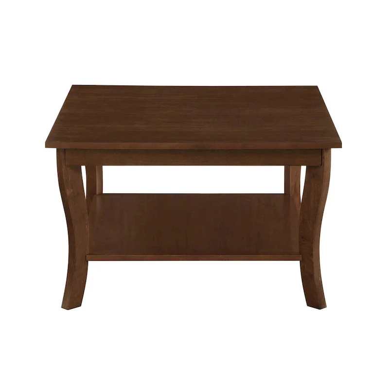 Square Coffee Table with Bottom Shelf