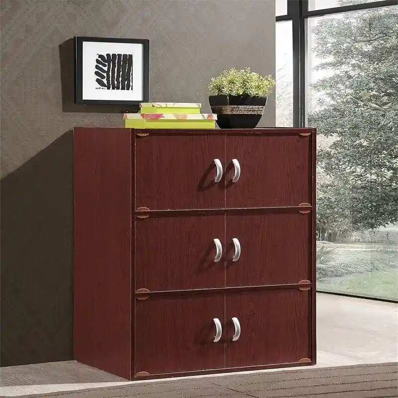 3-Shelf Bookcase Cabinet