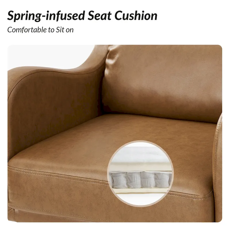 Pete Faux Leather Adjustable Height Swivel Executive Chair with Tilt Mechanism by HULALA HOME