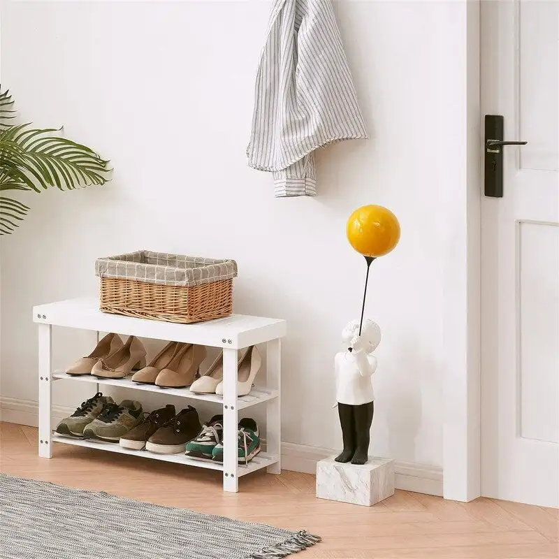 3-Tier Shoe Rack Bench - 11 D x 27.6 W x 17.7 H