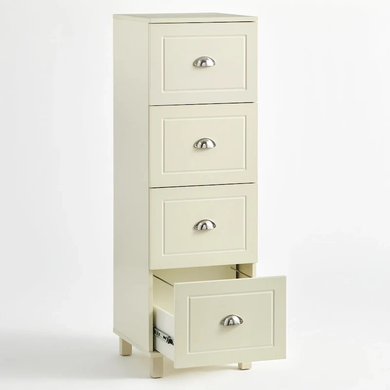 4-Drawer Filing Cabinet with Half-Moon Handles