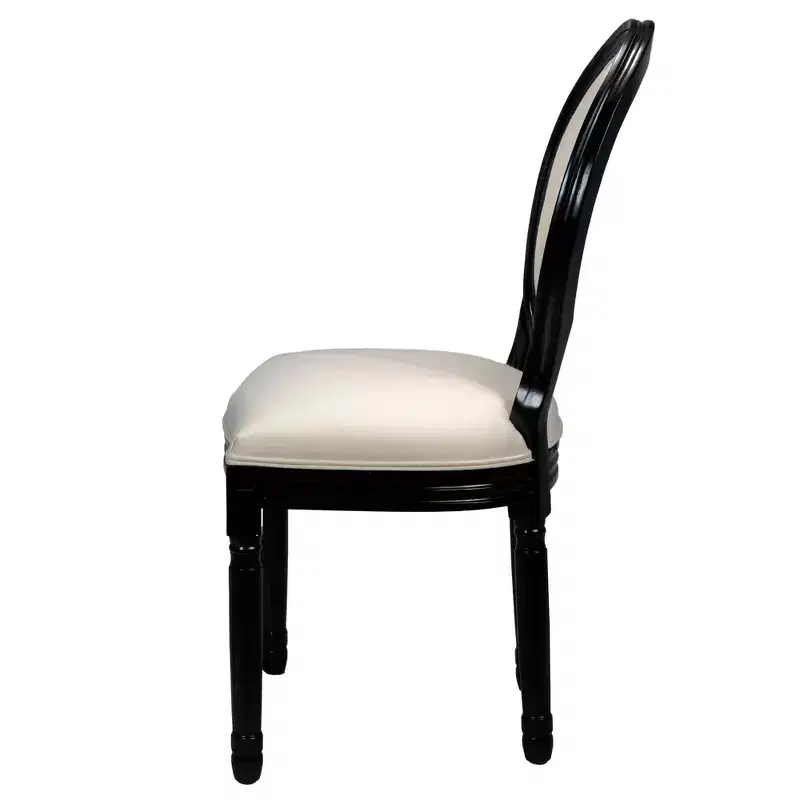 GDFStudio Coini Modern Wooden Linen Upholstered Dining Chairs with Sponge Round Back (Set of 2)