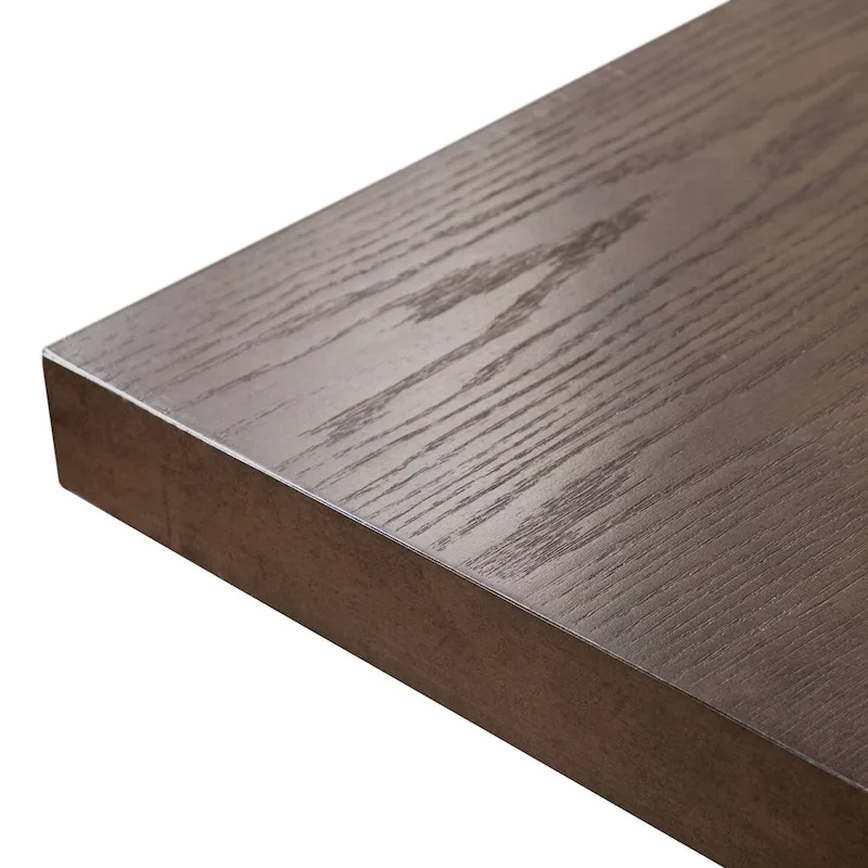 7-Piece Expandable Dining Table Set with Leaf - Solid Wood Trestle Base, 108