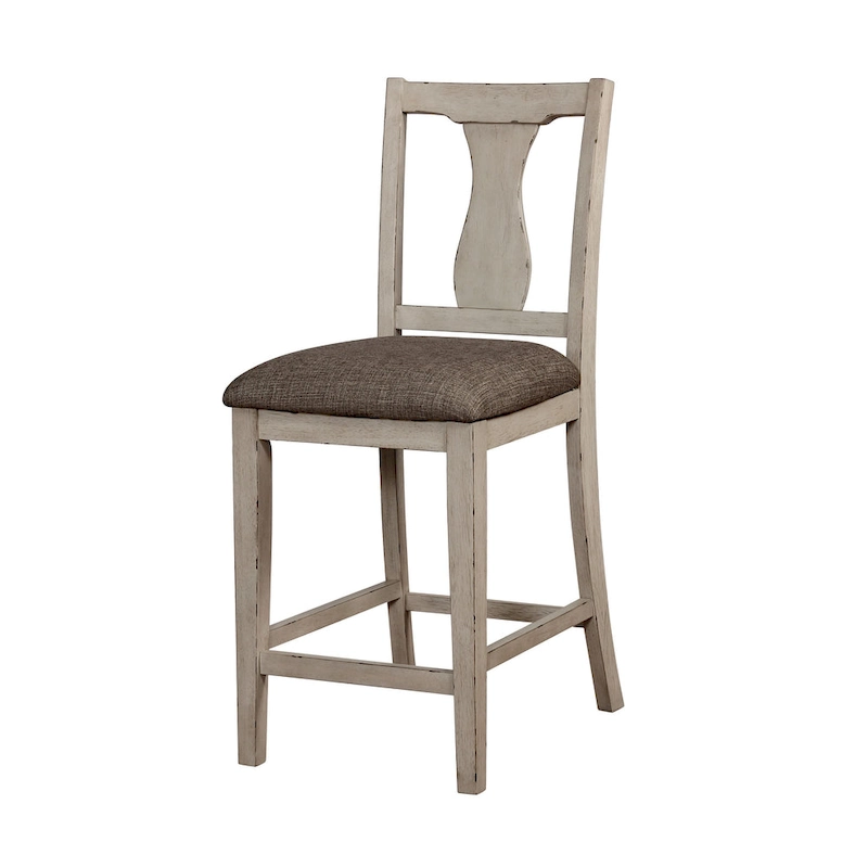 Merichleri Rustic Antique White Wood 5-Piece Counter Height Dining Set by Copper Grove