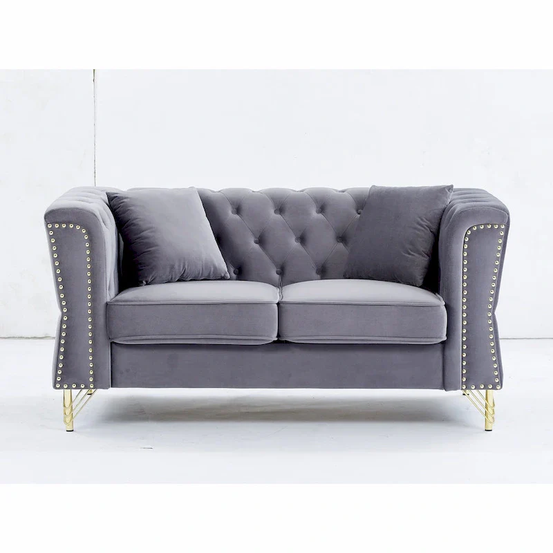 60.2 Chesterfield Velvet Sofa