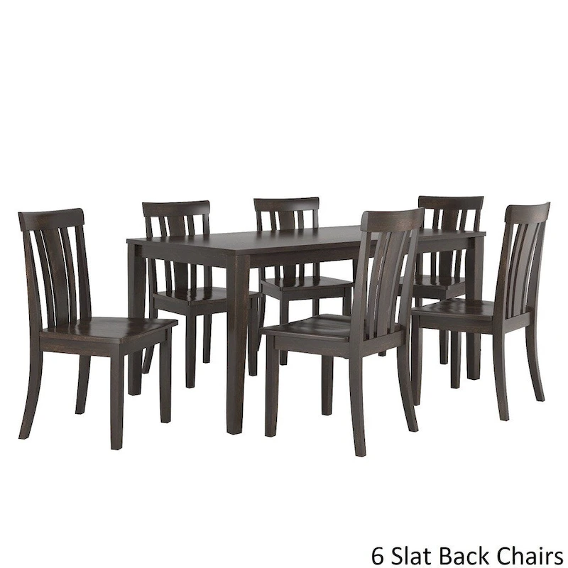 Wilmington II 60-Inch Rectangular Antique Black Dining Set by iNSPIRE Q Classic