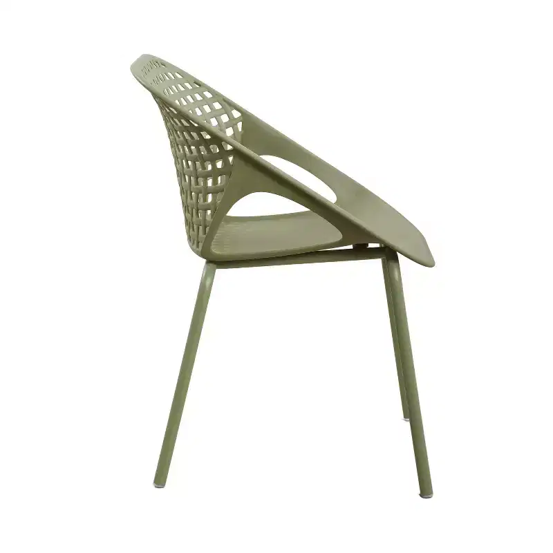 Christopher Knight Home Chaitanya Modern Patio Iron and Plastic Chairs (Set of 2)