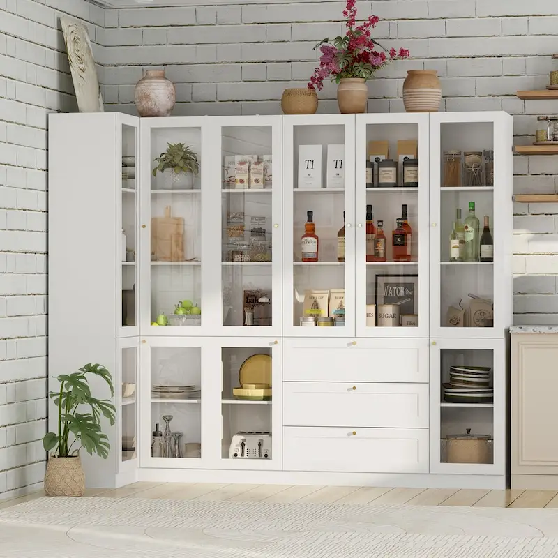 Kitchen Pantry Storage Cabinet Utility Buffet,modular Cupboard Pantry