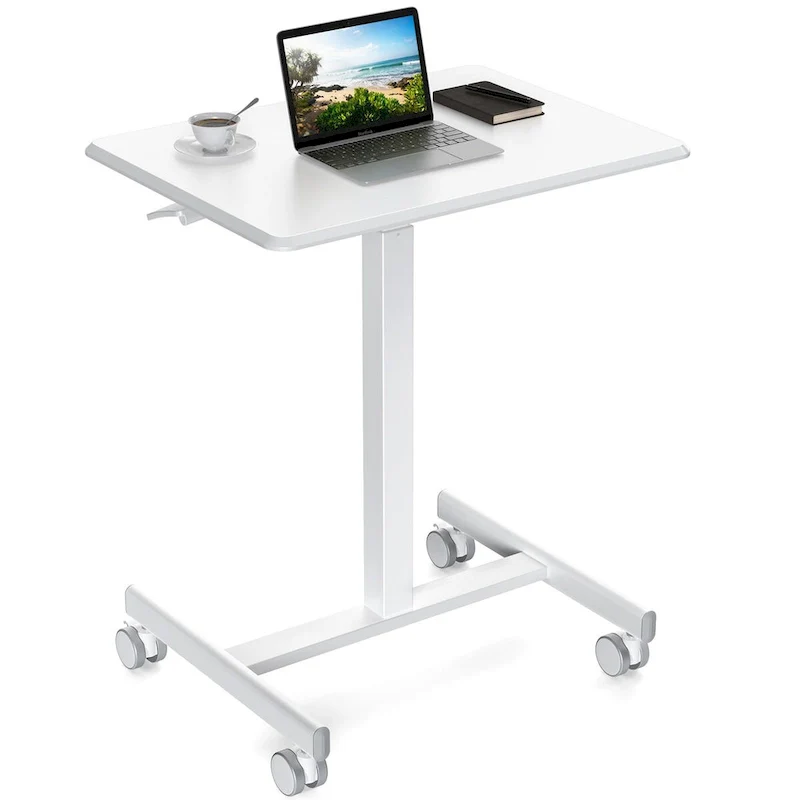 Mobile Rolling Standing Desk with Adjustable Height