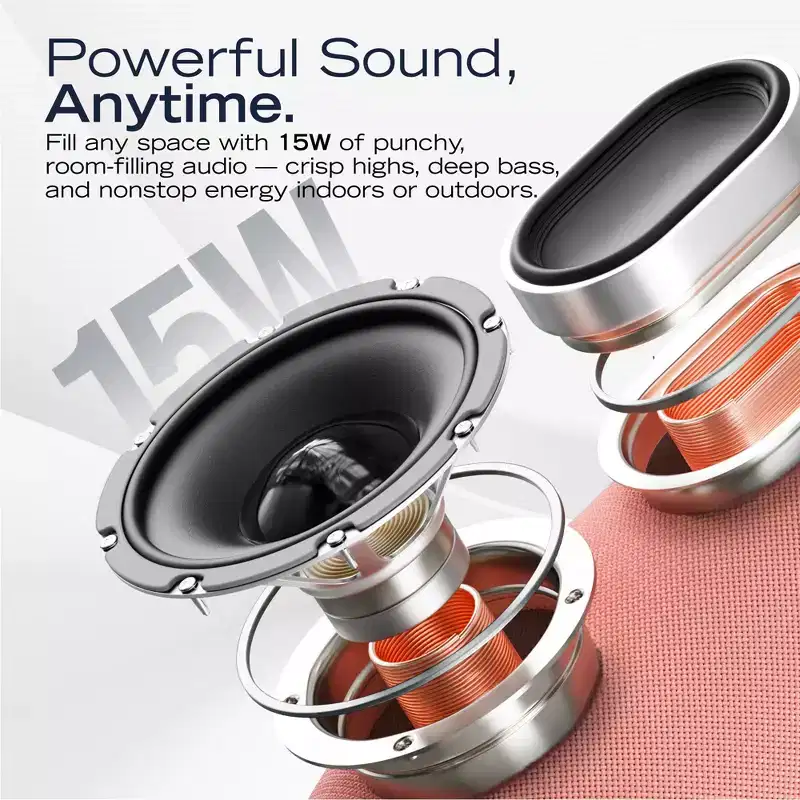 Nautica Urban SP600 True Wireless Outdoor Speaker, Portable IP5 Splash-Proof Bluetooth Speaker, Perfect for Camping, Beach, Backyard & Travel