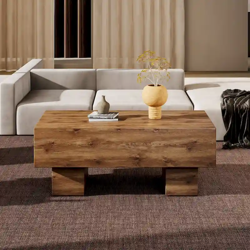 Modern Simple Texture Sticker MDF Coffee Table