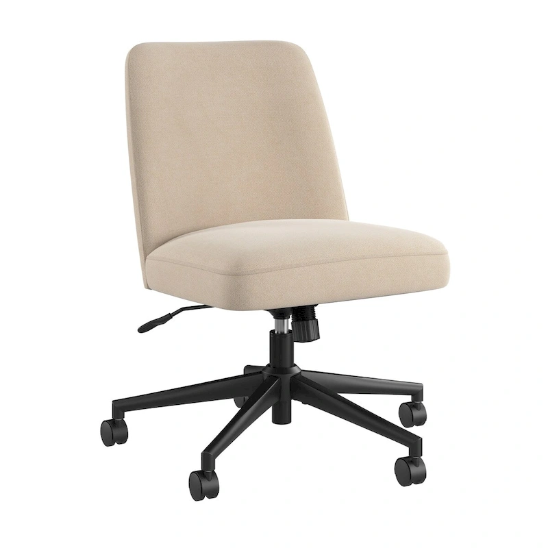 Bush Furniture Serenity Mid Back Armless Office Chair with Wheels