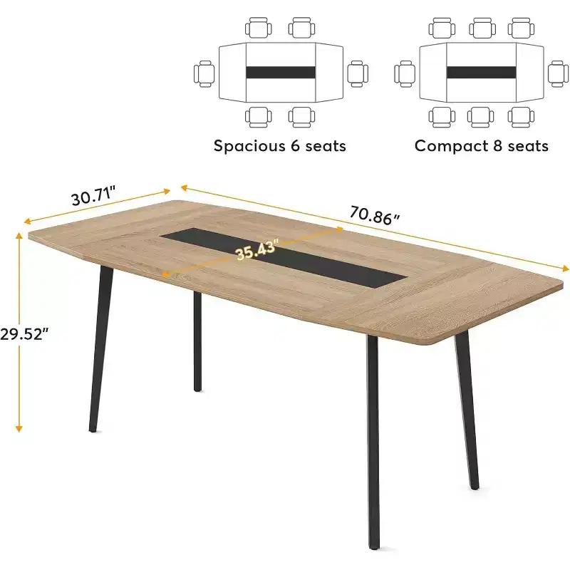 Lantine 70.86 Boat Shaped Executive Desk
