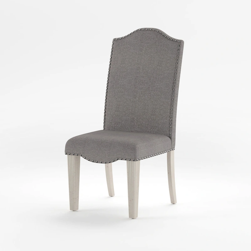 Sope Antique Grey Fabric Dining Chairs (Set of 2) by Furniture of America