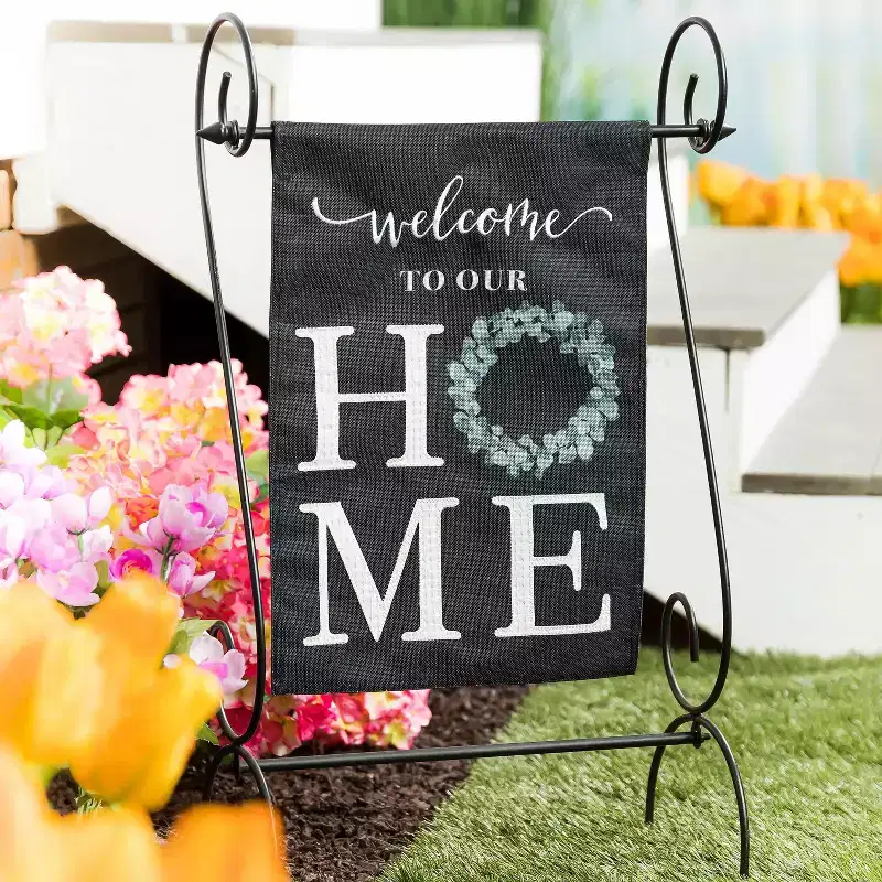 Evergreen Eucalyptus Welcome Garden Burlap Flag 12.5 x 18 Inches Indoor Outdoor Decor