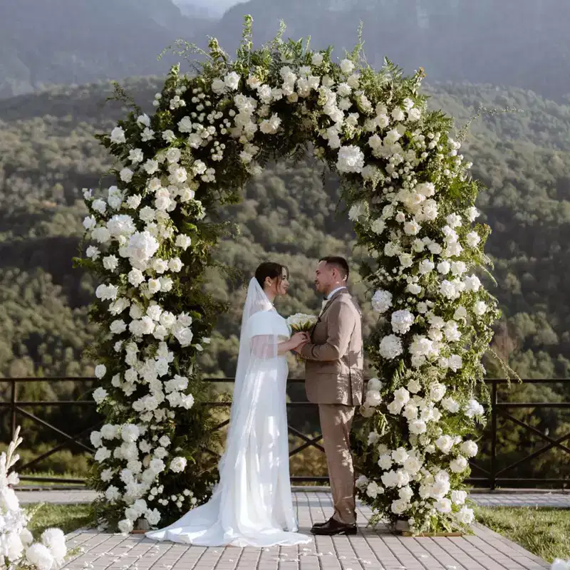 Metal Garden Arch, Outdoor Garden Arch Arbor Trellis for Climbing Plants, Wedding Arches for Ceremony, Wedding Archway Decor for Lawn, Patio, Party