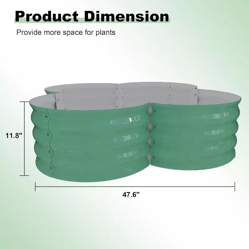 2 Pack 4x4x1ft Galvanized Raised Garden Bed,Coated Metal Planter Box with Floral Edge,Rust-Resistant Easy Assembly for Outdoor Vegetables Flowers