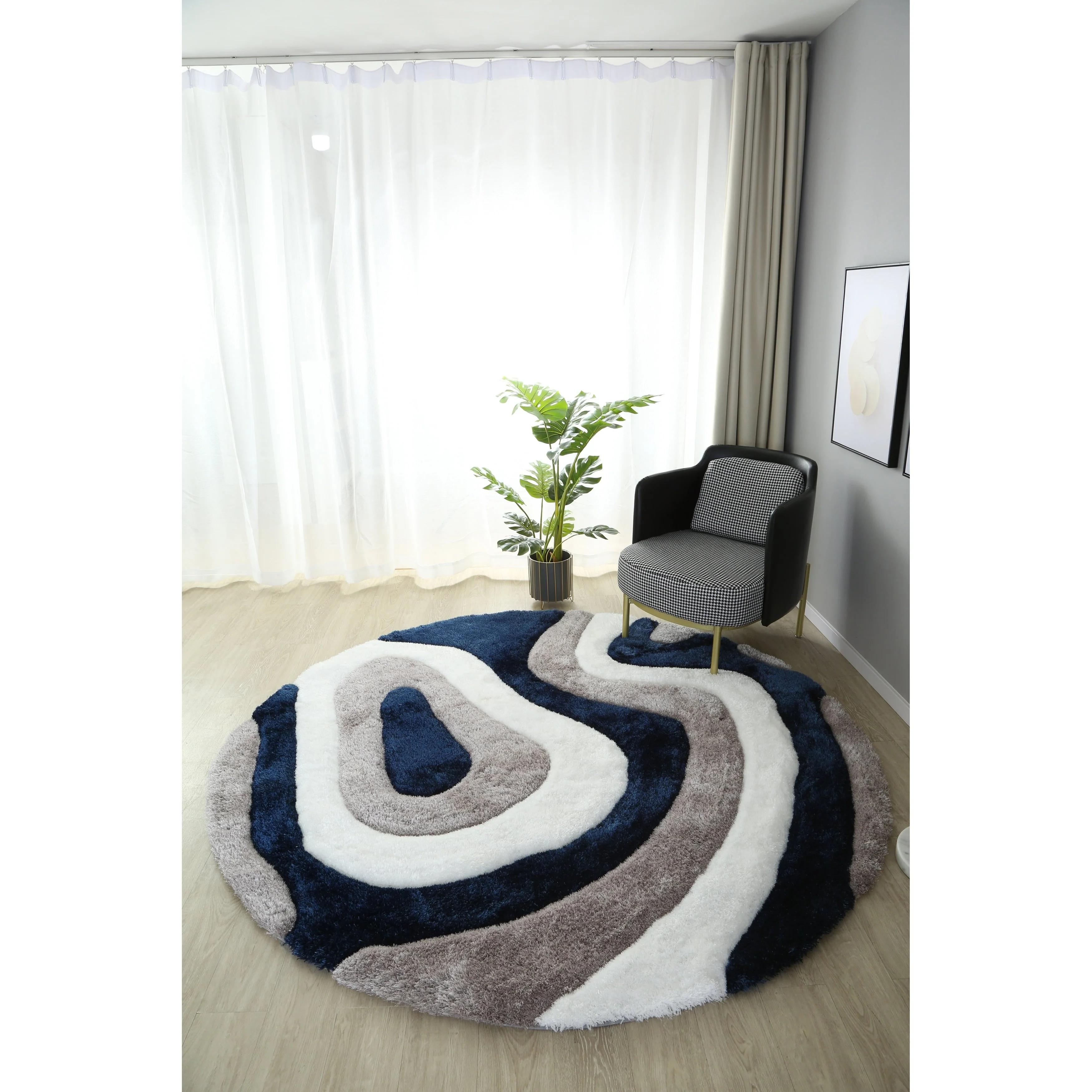 Mateos Shag Abstract Designed Area Rug