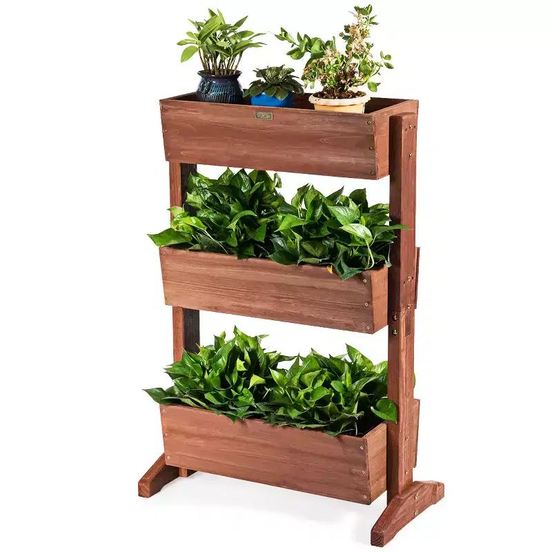 Costway 3-Tier Raised Garden Bed Vertical Freestanding Elevated Planter Patio Balcony