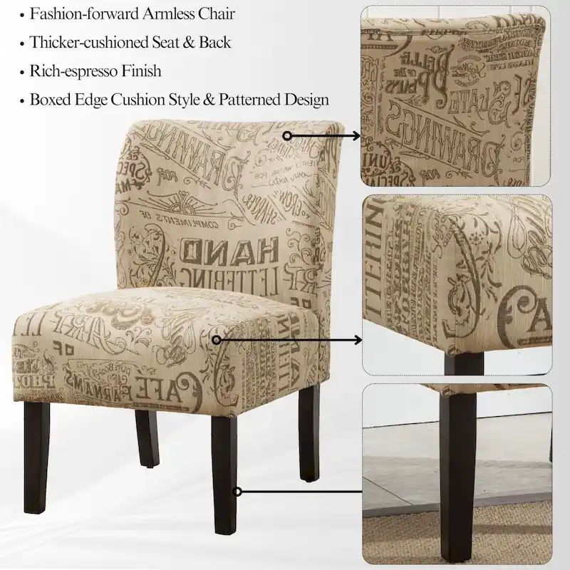 The Curated Nomad Pavilion Upholstered Armless Accent Slipper Chair