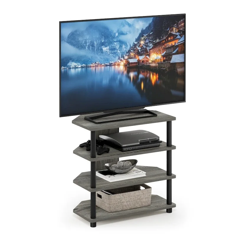 Easy Assembly 4-Tier Petite TV Stand