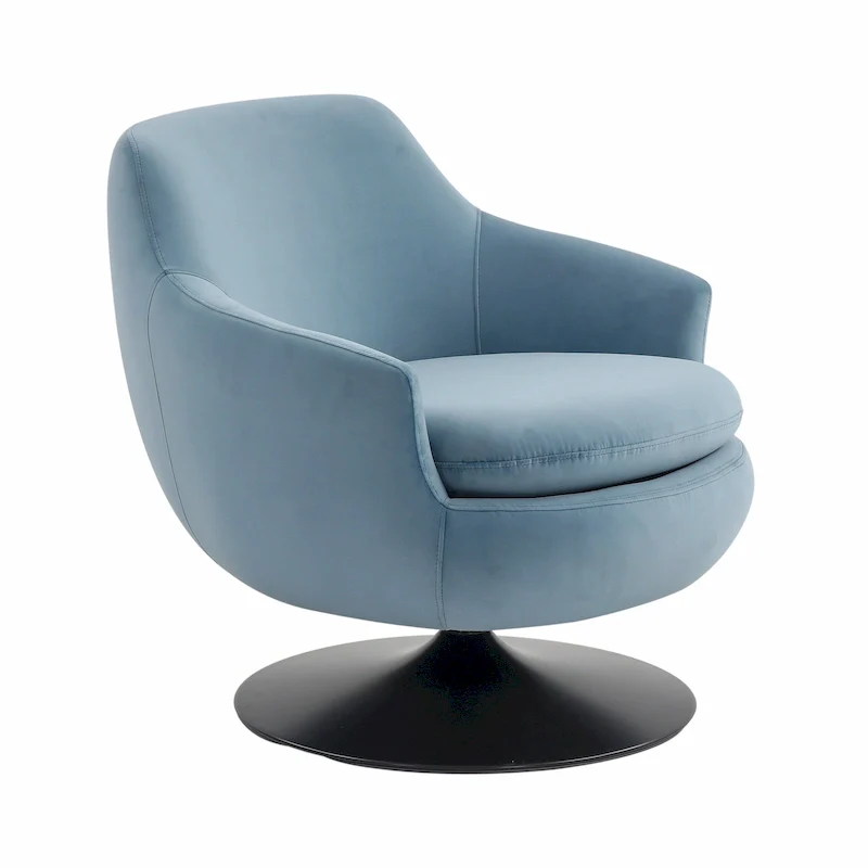 SAFAVIEH Couture Citine Velvet Swivel Accent Chair - 31.1 W x 32.3 L x 29.5 H - 31.1 W x 32.3 L x 29.5 H