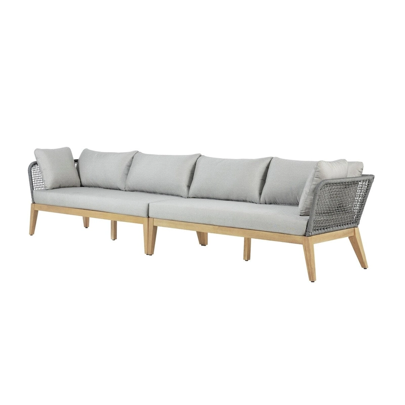 Cypress Teak Wood 128 Sofa with Rope Design
