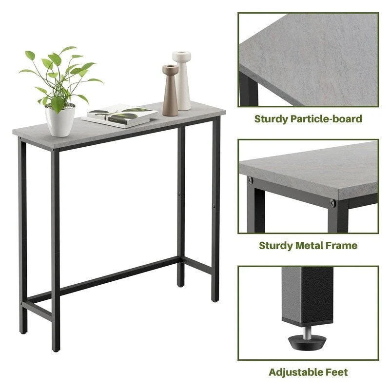 Narrow Console Table – Slim Entryway Table for Hallway, Bedroom, Living Room or Foyer