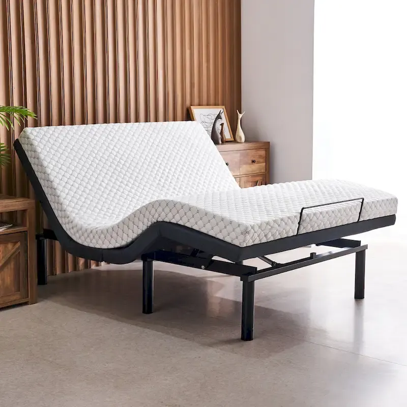 CO-Z Massaging Zero Gravity Adjustable Bed with Wireless Remote and Underbed Lighting